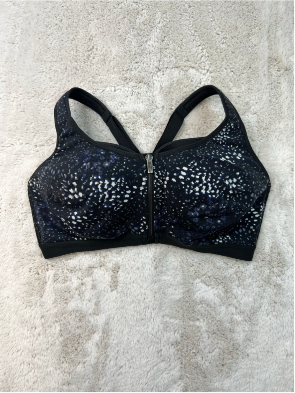 Victorias Secret Front Close Zipper Sports Bra Size 36DD High Impact Racerback